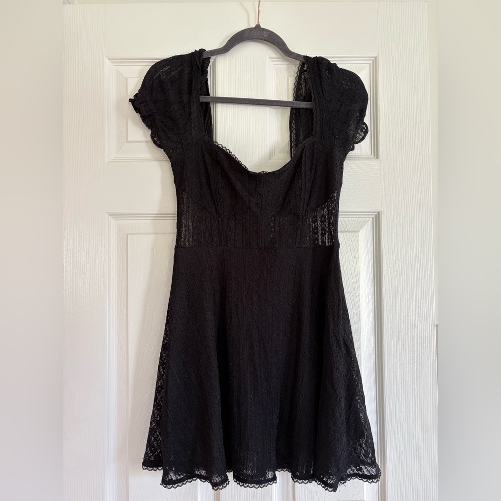 Urban Outfitters Black Lace Mini Dress